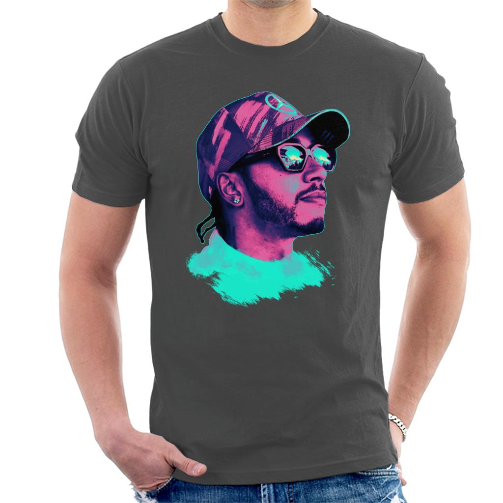 Motorsport Images Lewis Hamilton Spanish GP Neon Art Men's T-Shirt-ALL + EVERY