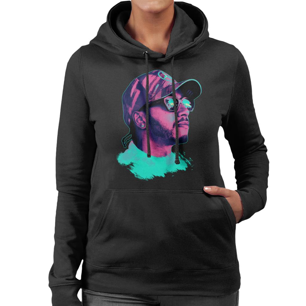 Motorsport Images Lewis Hamilton Spanish GP Neon Art Women's Hooded Sweatshirt-ALL + EVERY