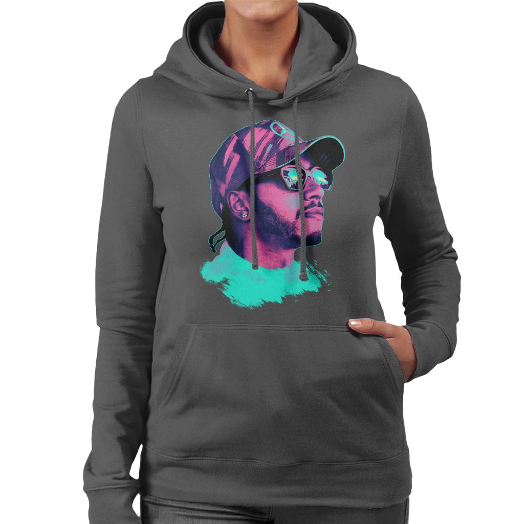 Motorsport Images Lewis Hamilton Spanish GP Neon Art Women's Hooded Sweatshirt-ALL + EVERY