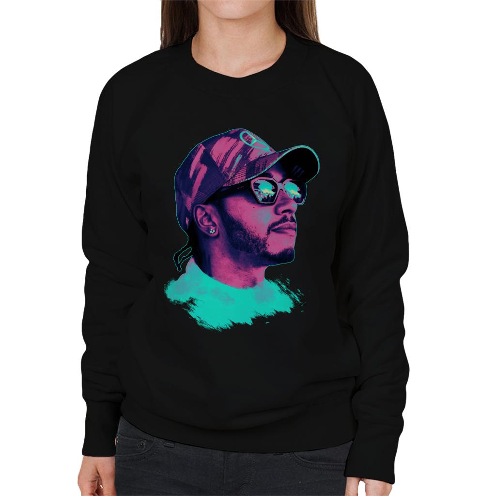 Motorsport Images Lewis Hamilton Spanish GP Neon Art Women's Sweatshirt-ALL + EVERY