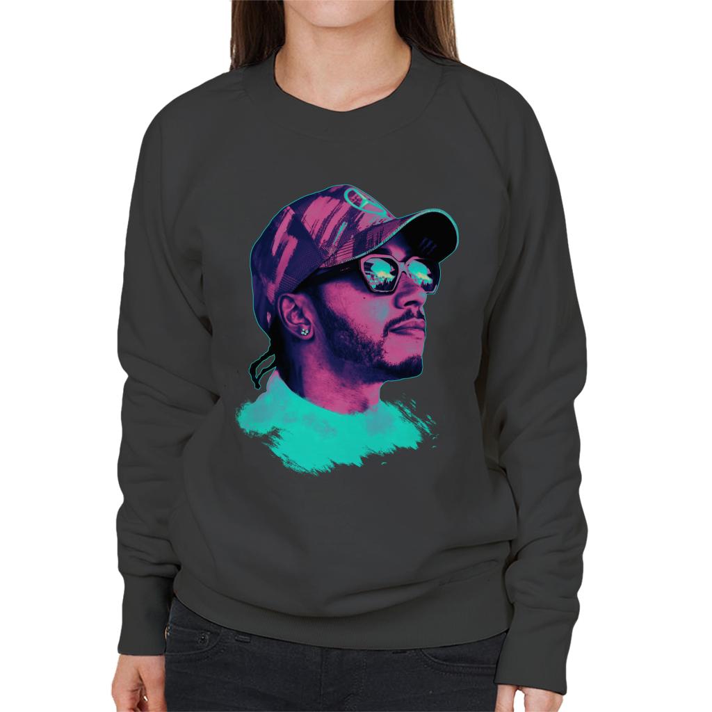 Motorsport Images Lewis Hamilton Spanish GP Neon Art Women's Sweatshirt-ALL + EVERY