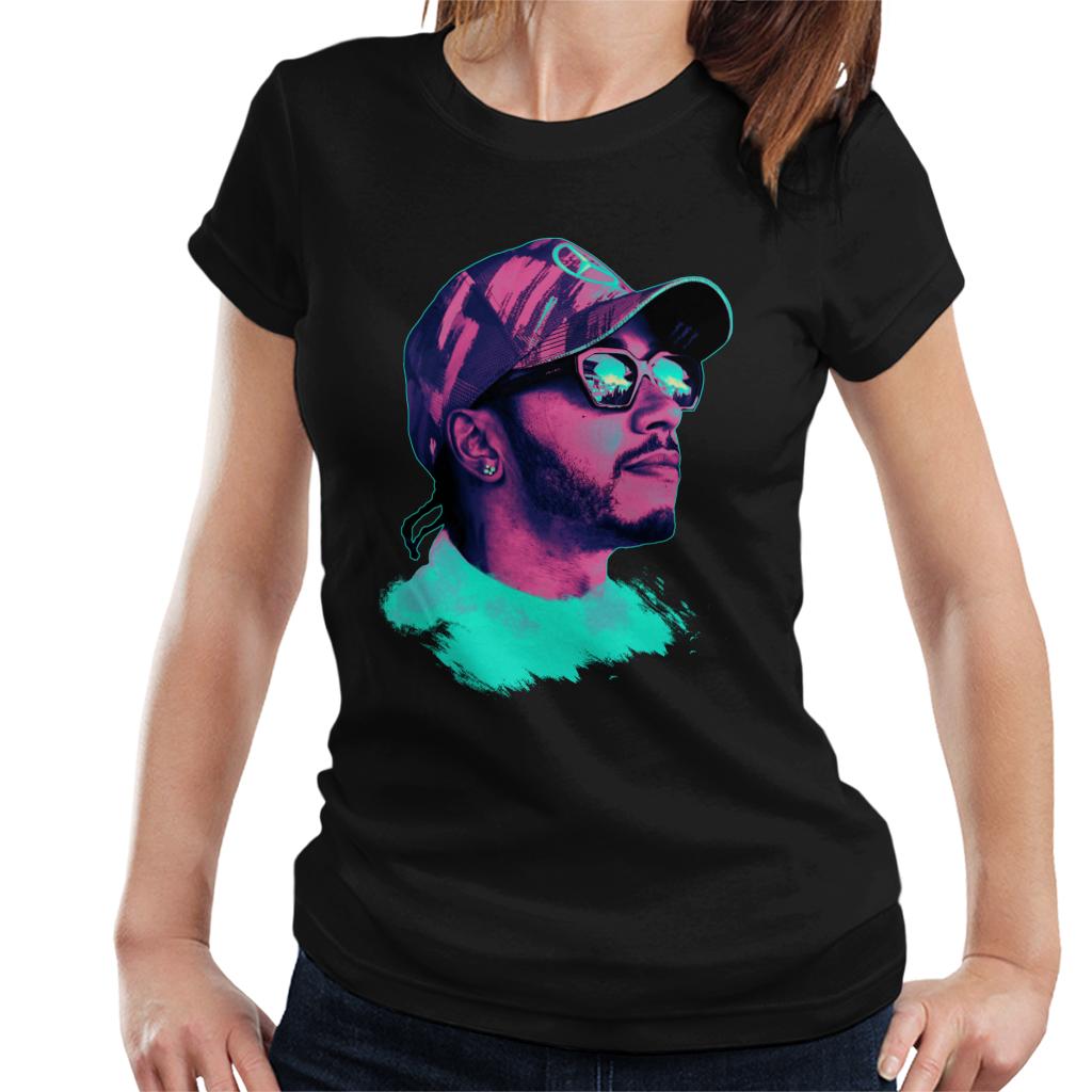 Motorsport Images Lewis Hamilton Spanish GP Neon Art Women's T-Shirt-ALL + EVERY