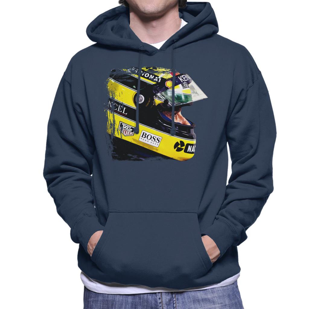 Motorsport Images Aryton Senna At Suzaka Japanese GP Men's Hooded Sweatshirt-ALL + EVERY