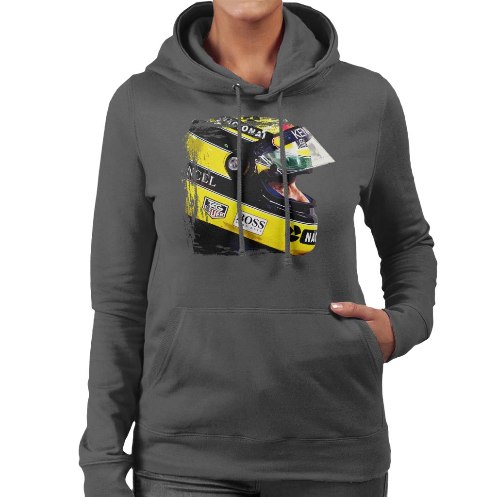 Motorsport Images Aryton Senna At Suzaka Japanese GP Women's Hooded Sweatshirt-ALL + EVERY