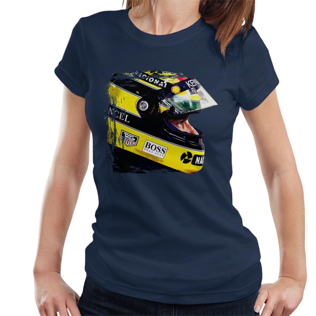 Motorsport Images Aryton Senna At Suzaka Japanese GP Women's T-Shirt-ALL + EVERY