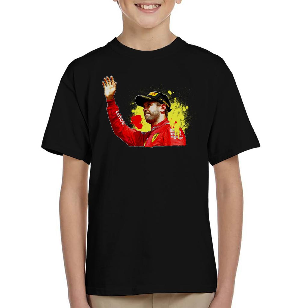 Motorsport Images Sebastian Vettel Podium Celebration Canadian GP Kids T-Shirt-ALL + EVERY