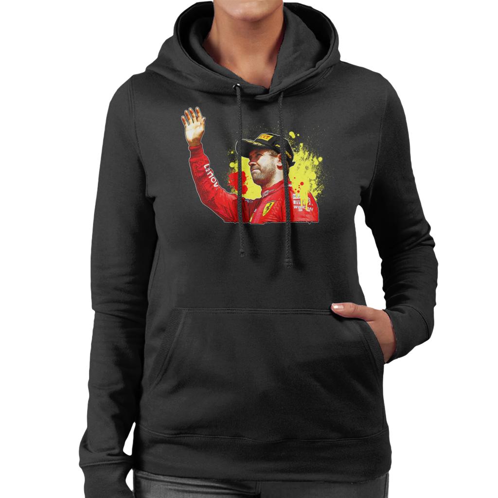 Motorsport Images Sebastian Vettel Podium Celebration Canadian GP Women's Hooded Sweatshirt-ALL + EVERY