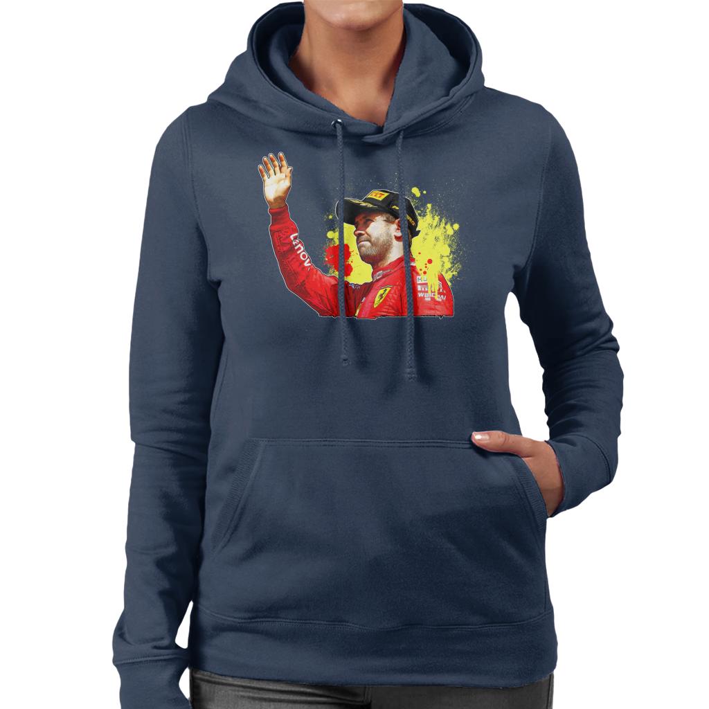 Motorsport Images Sebastian Vettel Podium Celebration Canadian GP Women's Hooded Sweatshirt-ALL + EVERY