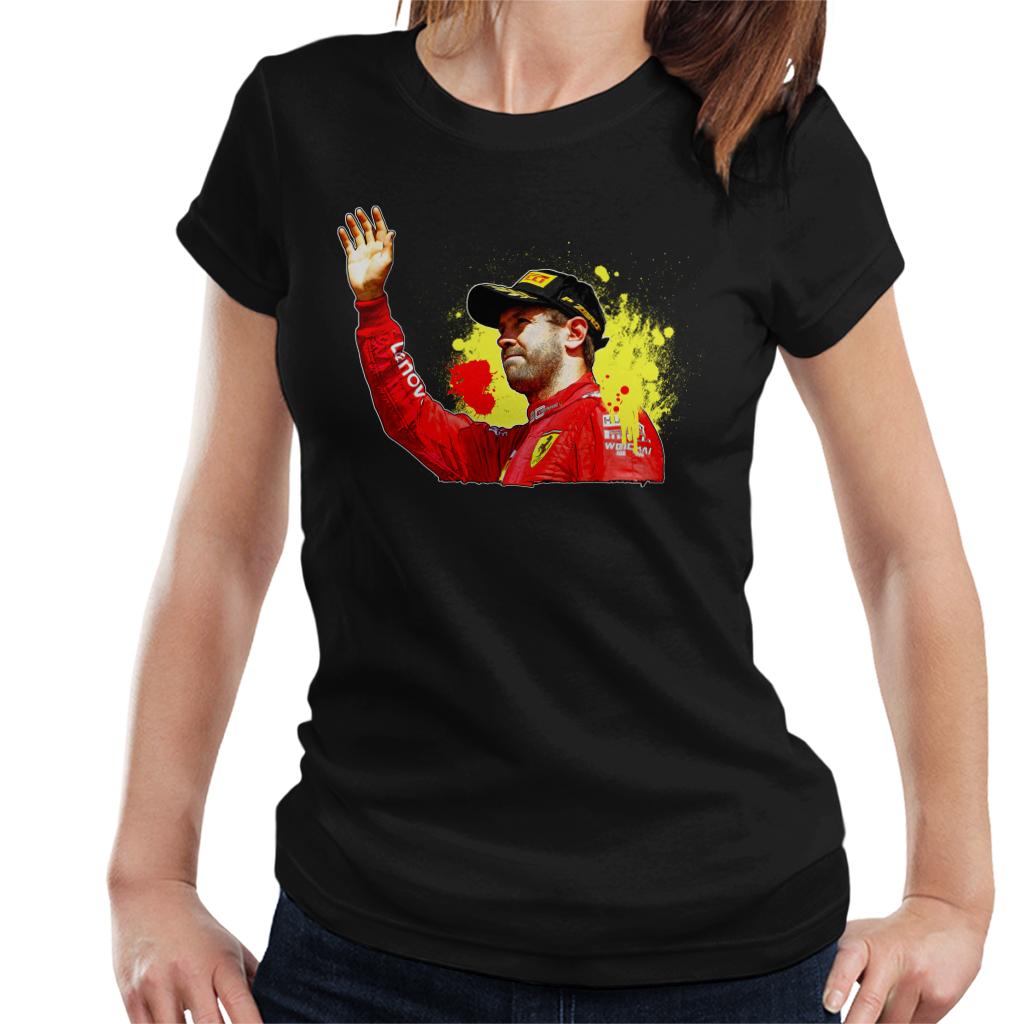 Motorsport Images Sebastian Vettel Podium Celebration Canadian GP Women's T-Shirt-ALL + EVERY