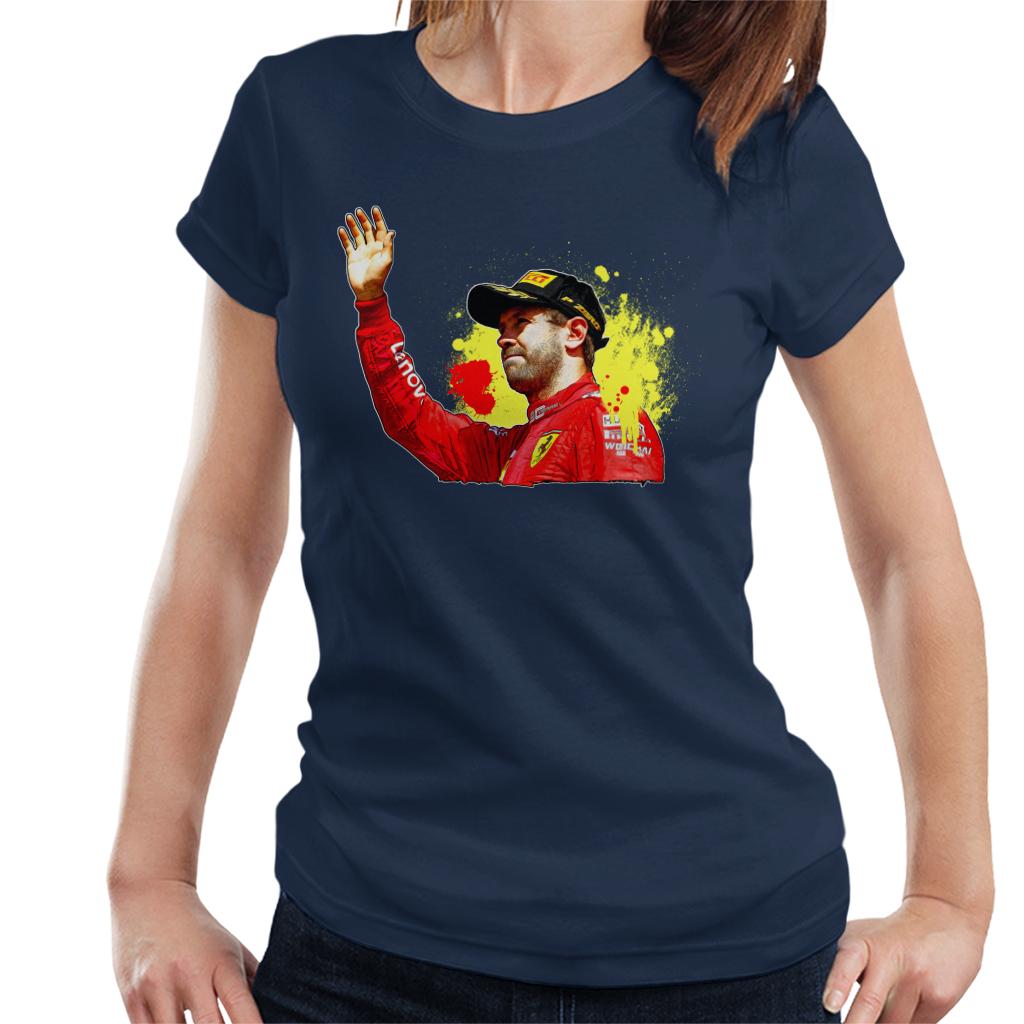 Motorsport Images Sebastian Vettel Podium Celebration Canadian GP Women's T-Shirt-ALL + EVERY