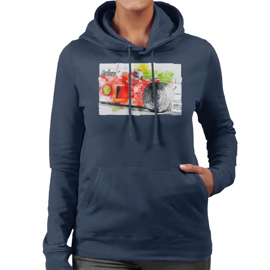 Motorsport Images Michael Schumacher Barcelona Spanish GP Women's Hooded Sweatshirt-ALL + EVERY