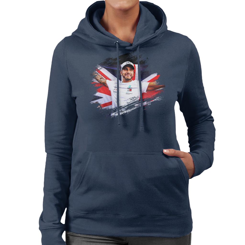 Motorsport Images Lewis Hamilton Autodromo Women's Hooded Sweatshirt-ALL + EVERY