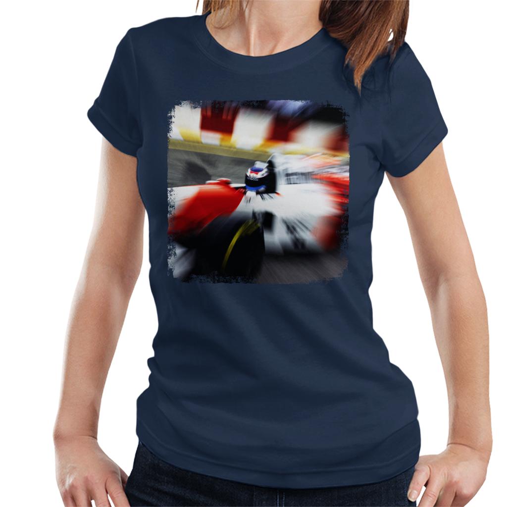 Motorsport Images Mika Hakkinen 1995 Brazilian Grand Prix Women's T-Shirt-ALL + EVERY