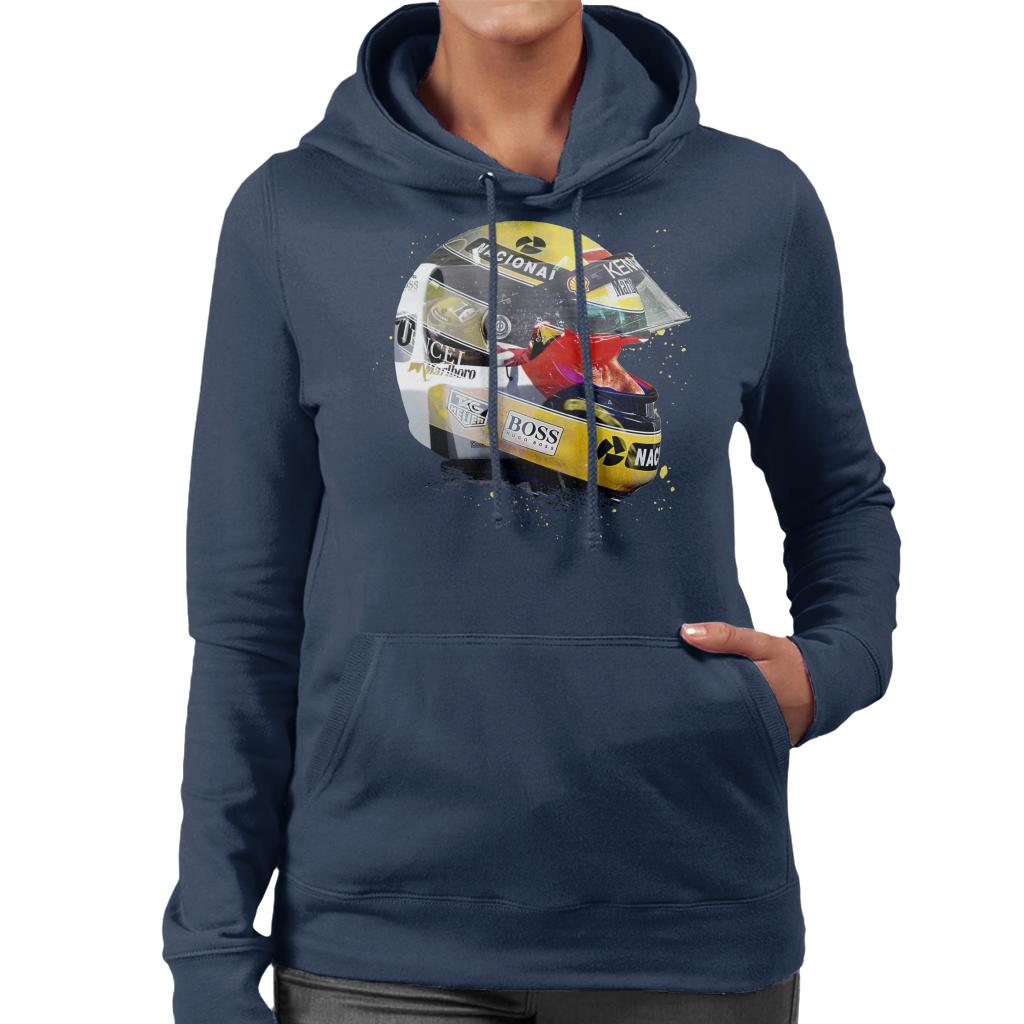 Motorsport Images Ayrton Senna Japanese Grand Prix 1993 Women's Hooded Sweatshirt-ALL + EVERY