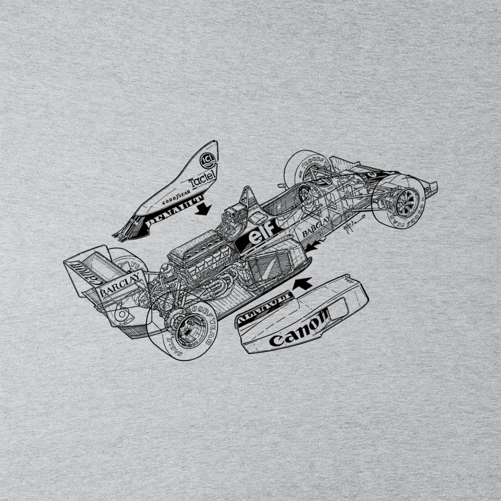 Motorsport Images Williams FW12C 1989 Outline Women's T-Shirt-ALL + EVERY