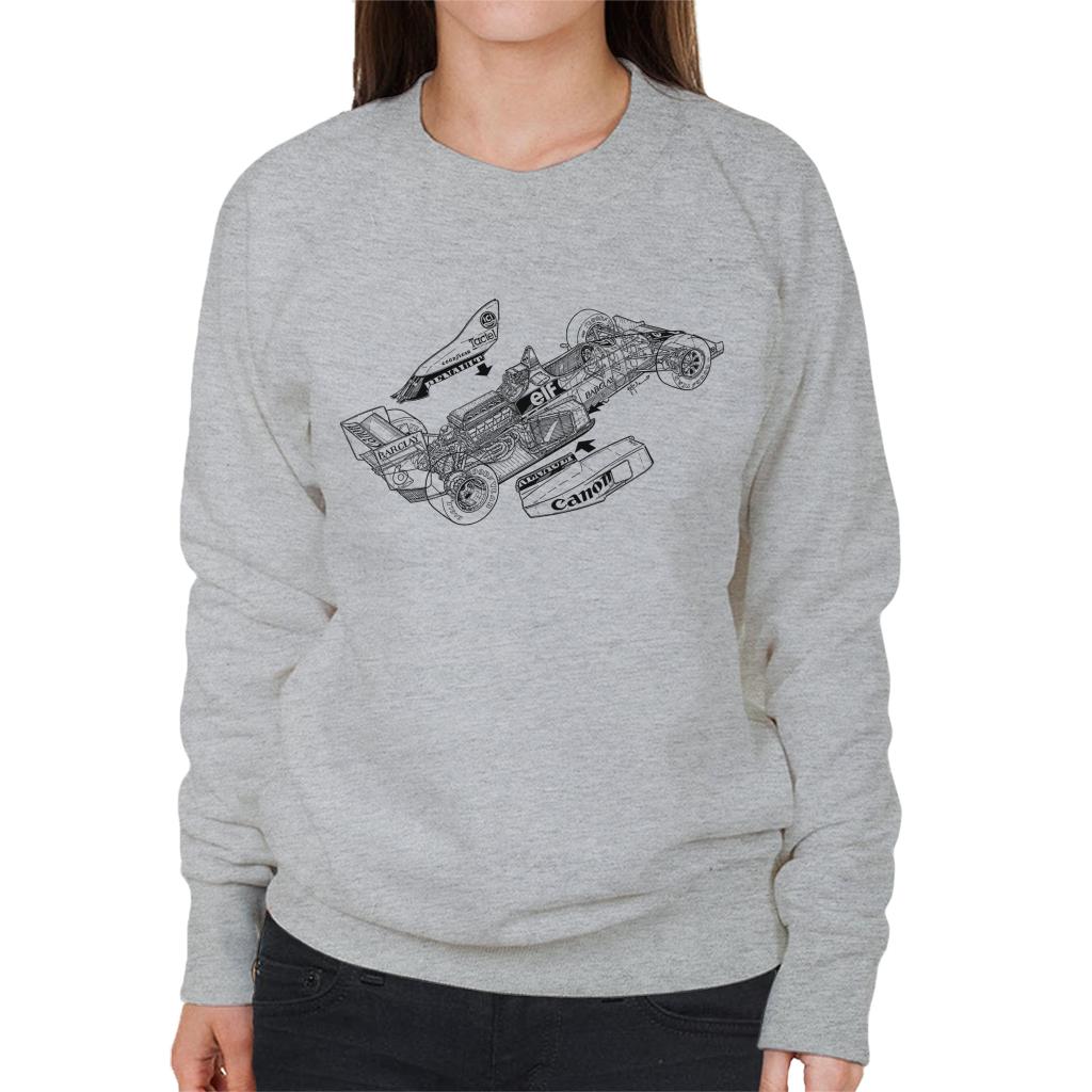 Motorsport Images Williams FW12C 1989 Outline Women's Sweatshirt-ALL + EVERY