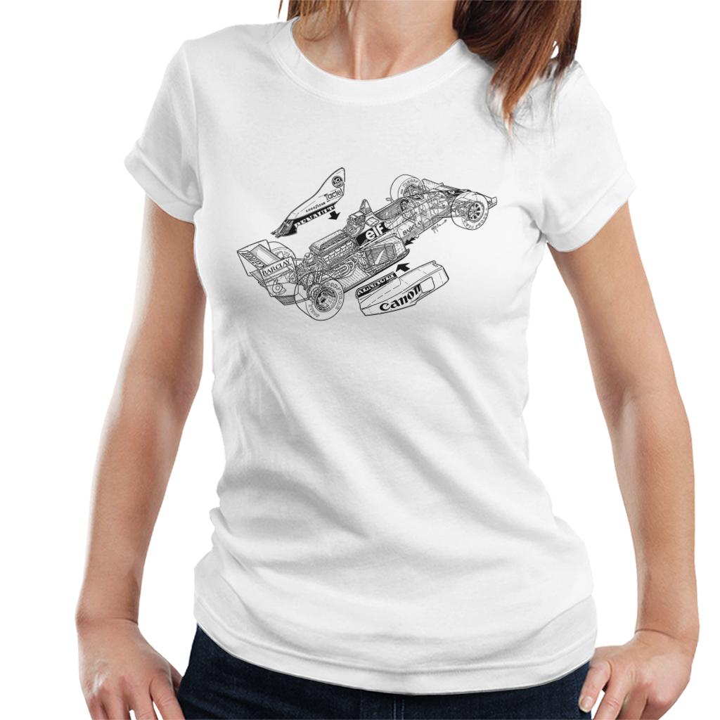 Motorsport Images Williams FW12C 1989 Outline Women's T-Shirt-ALL + EVERY