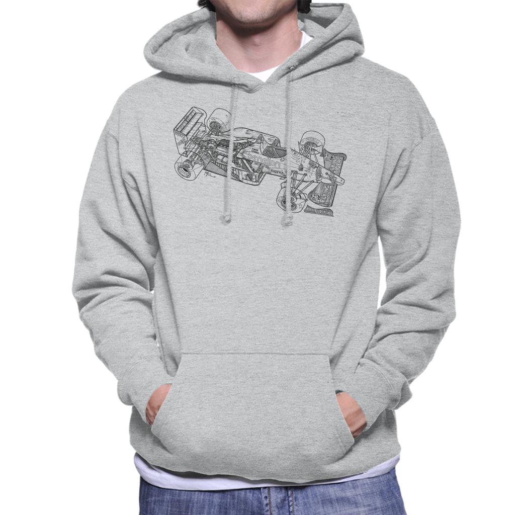 Motorsport Images Benetton B186 1986 Outline Men's Hooded Sweatshirt-ALL + EVERY