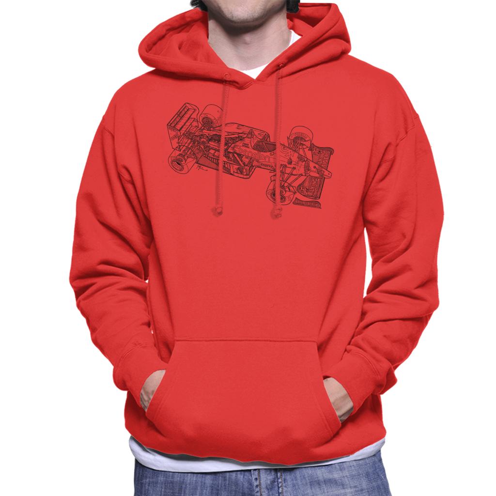 Motorsport Images Benetton B186 1986 Outline Men's Hooded Sweatshirt-ALL + EVERY