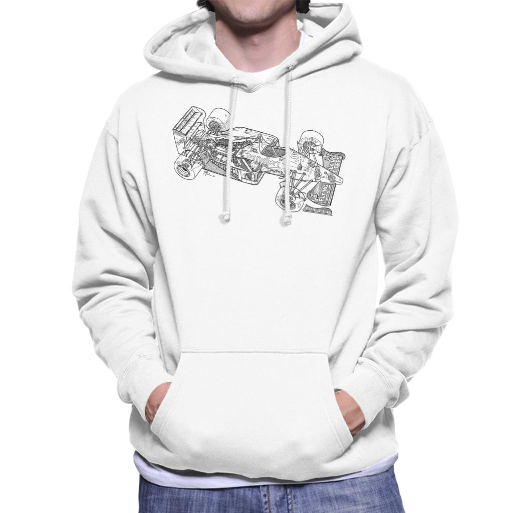 Motorsport Images Benetton B186 1986 Outline Men's Hooded Sweatshirt-ALL + EVERY