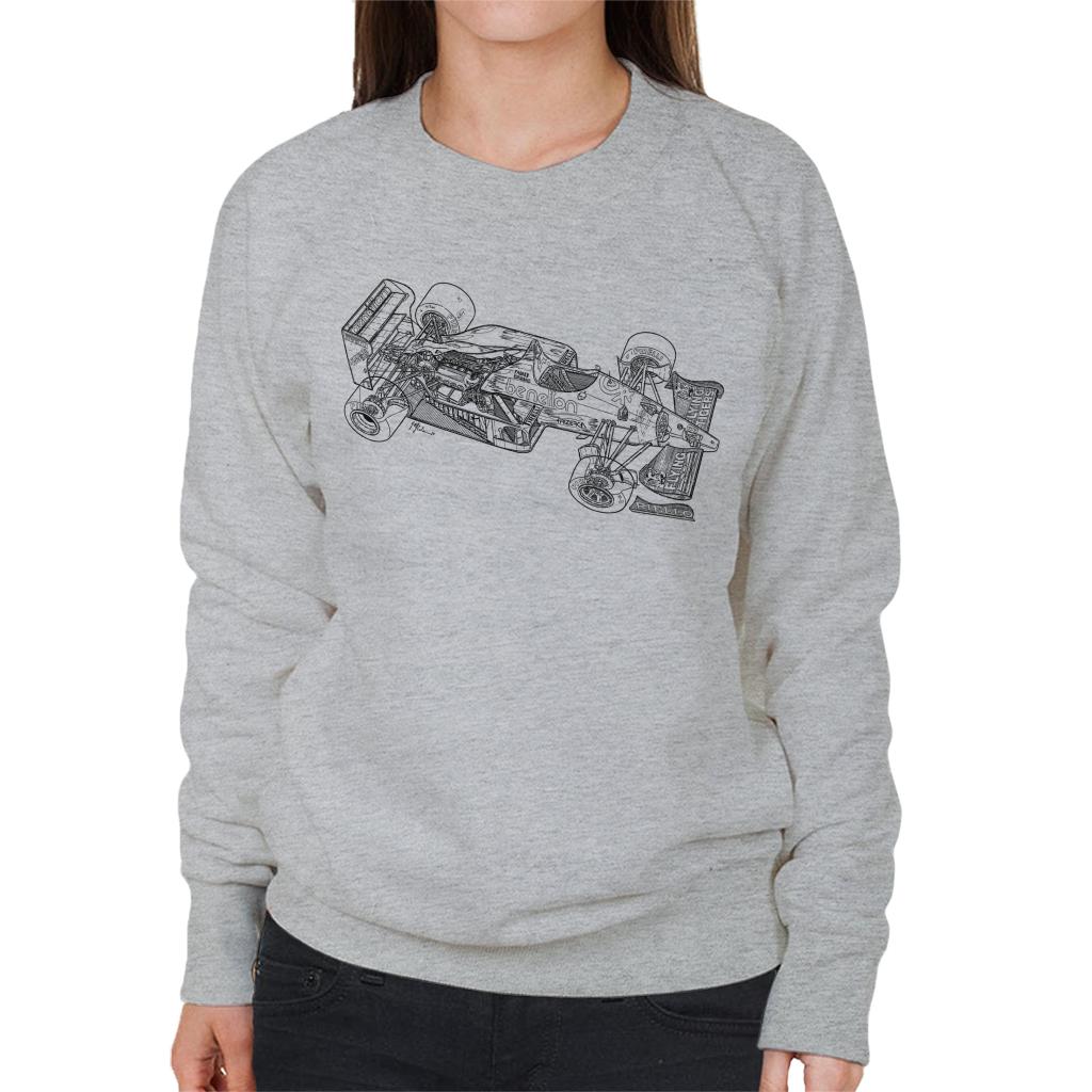 Motorsport Images Benetton B186 1986 Outline Women's Sweatshirt-ALL + EVERY