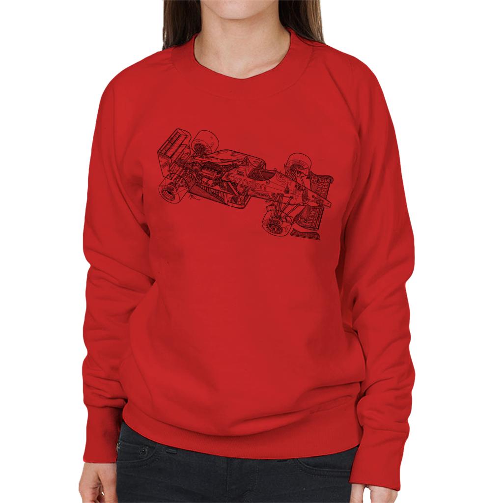 Motorsport Images Benetton B186 1986 Outline Women's Sweatshirt-ALL + EVERY