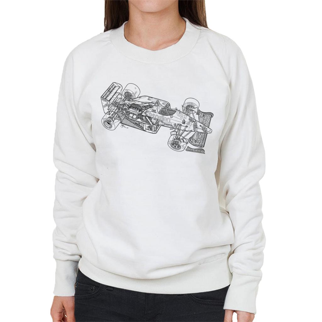 Motorsport Images Benetton B186 1986 Outline Women's Sweatshirt-ALL + EVERY