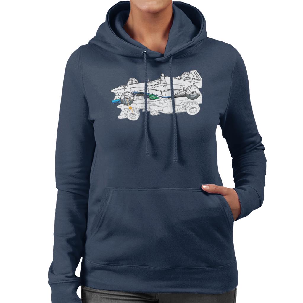 Motorsport Images Benetton B199 Comparison With B198 Women's Hooded Sweatshirt-ALL + EVERY