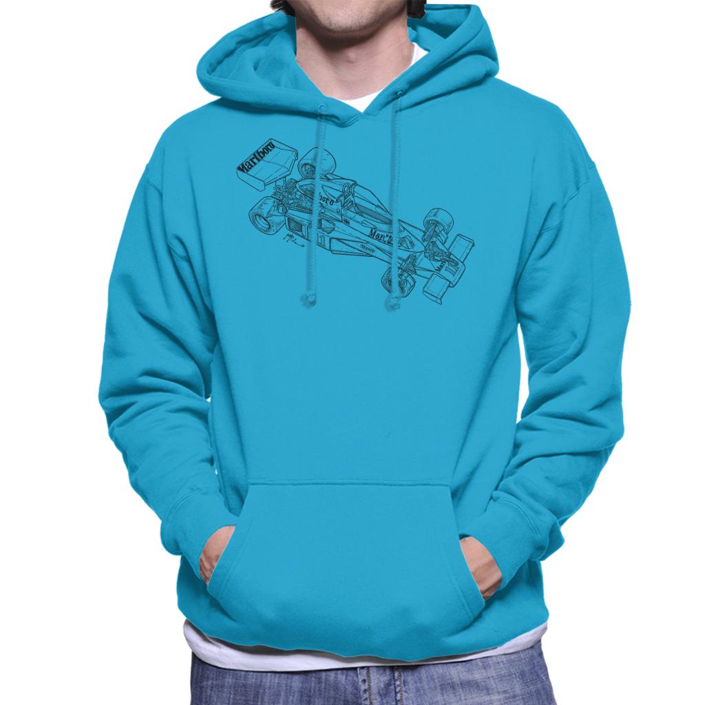 Motorsport Images McLaren M23B 1976 Sketch Men's Hooded Sweatshirt-ALL + EVERY