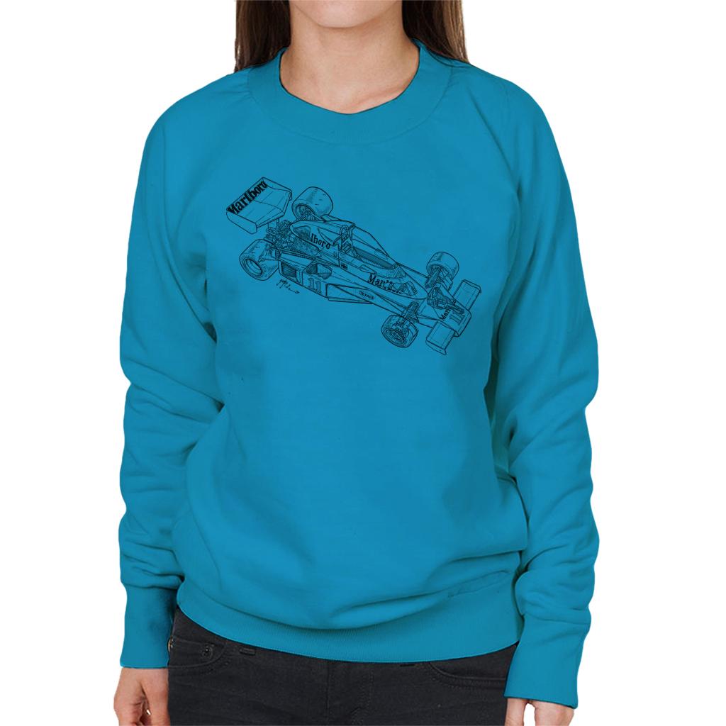 Motorsport Images McLaren M23B 1976 Sketch Women's Sweatshirt-ALL + EVERY