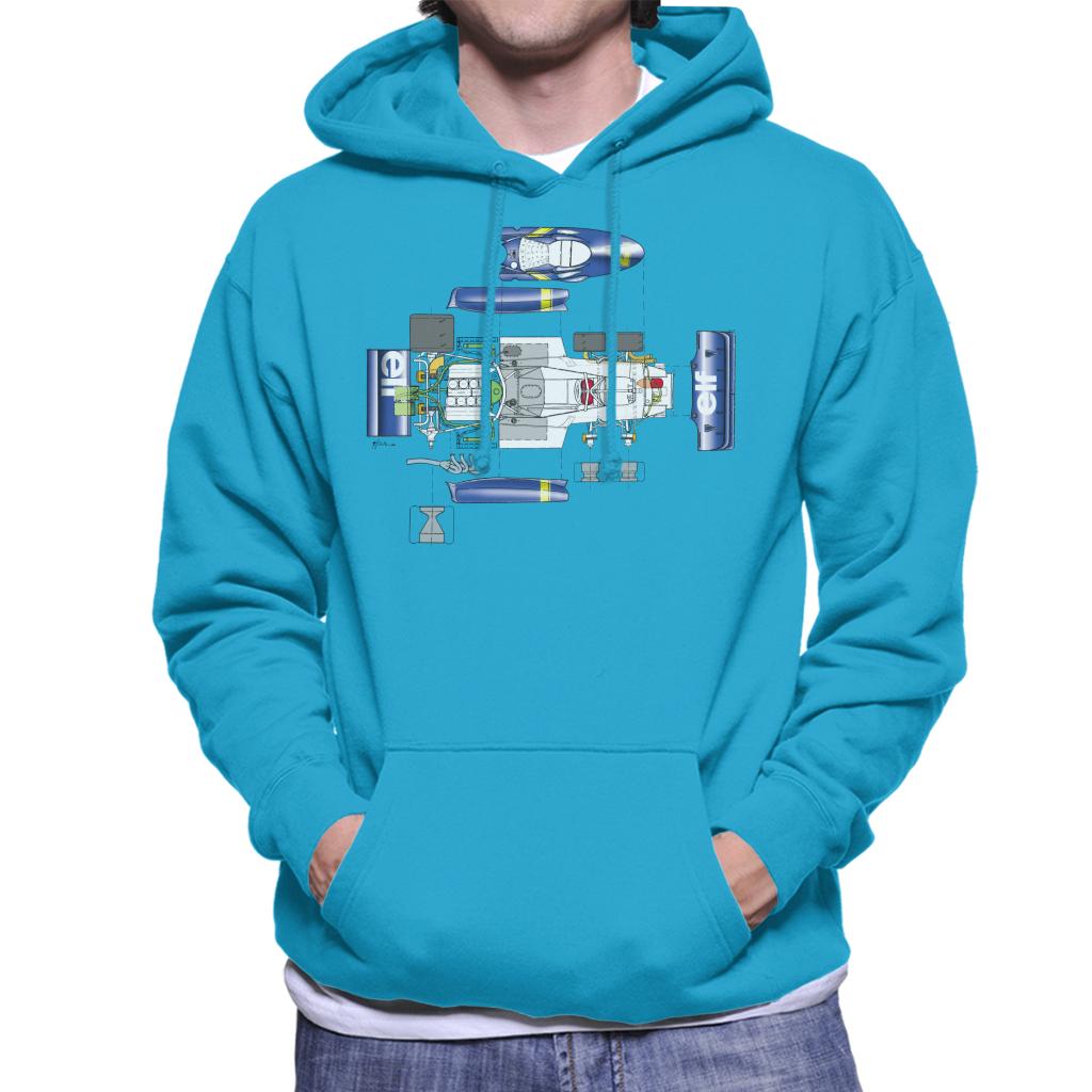 Motorsport Images Tyrrell P34 Exploded Diagram Men's Hooded Sweatshirt-ALL + EVERY