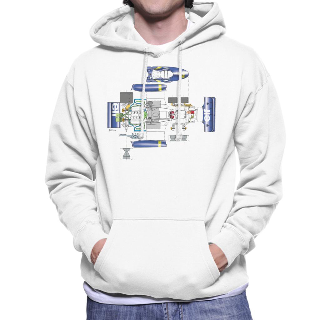 Motorsport Images Tyrrell P34 Exploded Diagram Men's Hooded Sweatshirt-ALL + EVERY