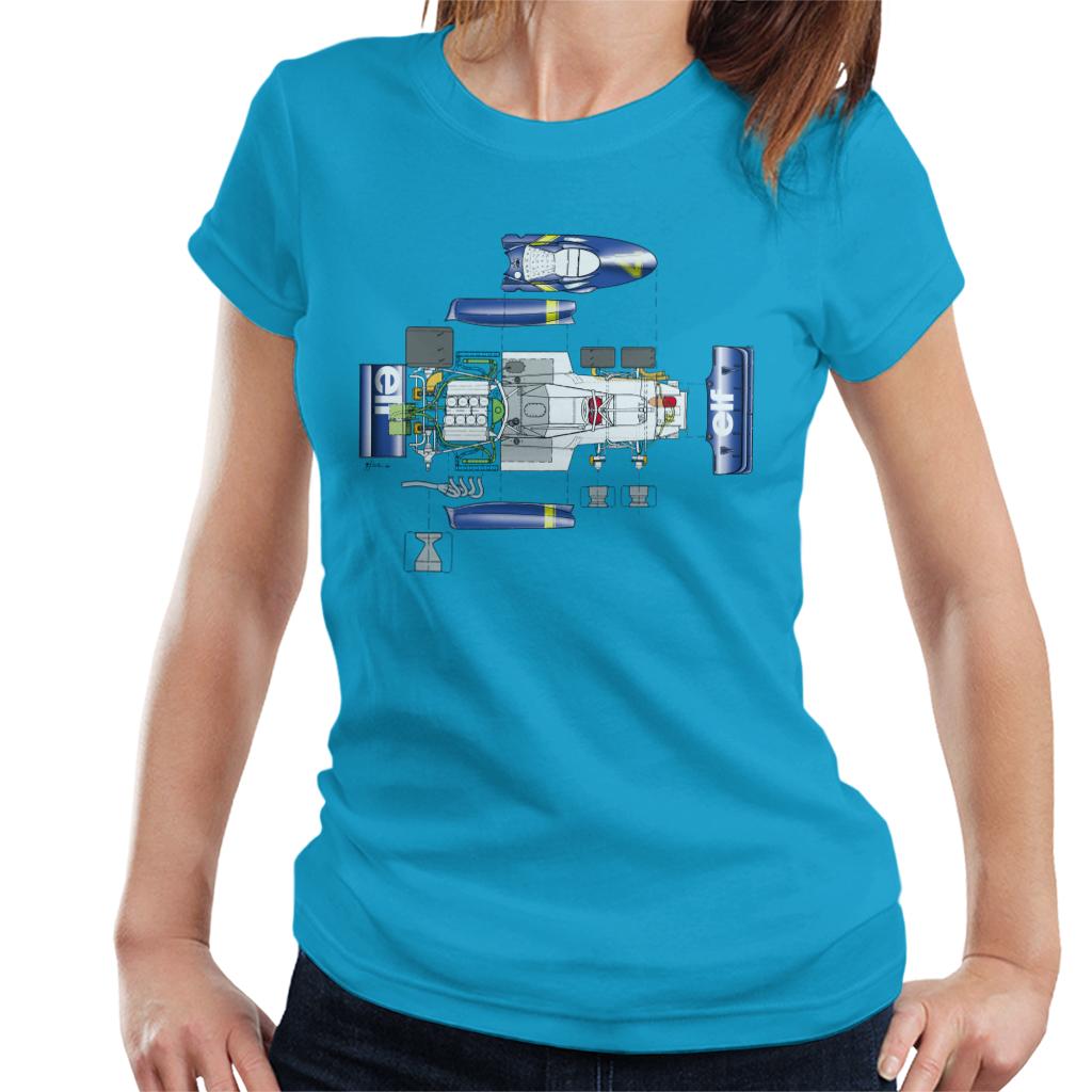 Motorsport Images Tyrrell P34 Exploded Diagram Women's T-Shirt-ALL + EVERY