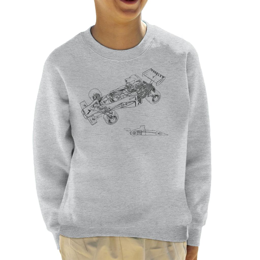 Motorsport Images McLaren M23 1973 Diagram Kids Sweatshirt-ALL + EVERY