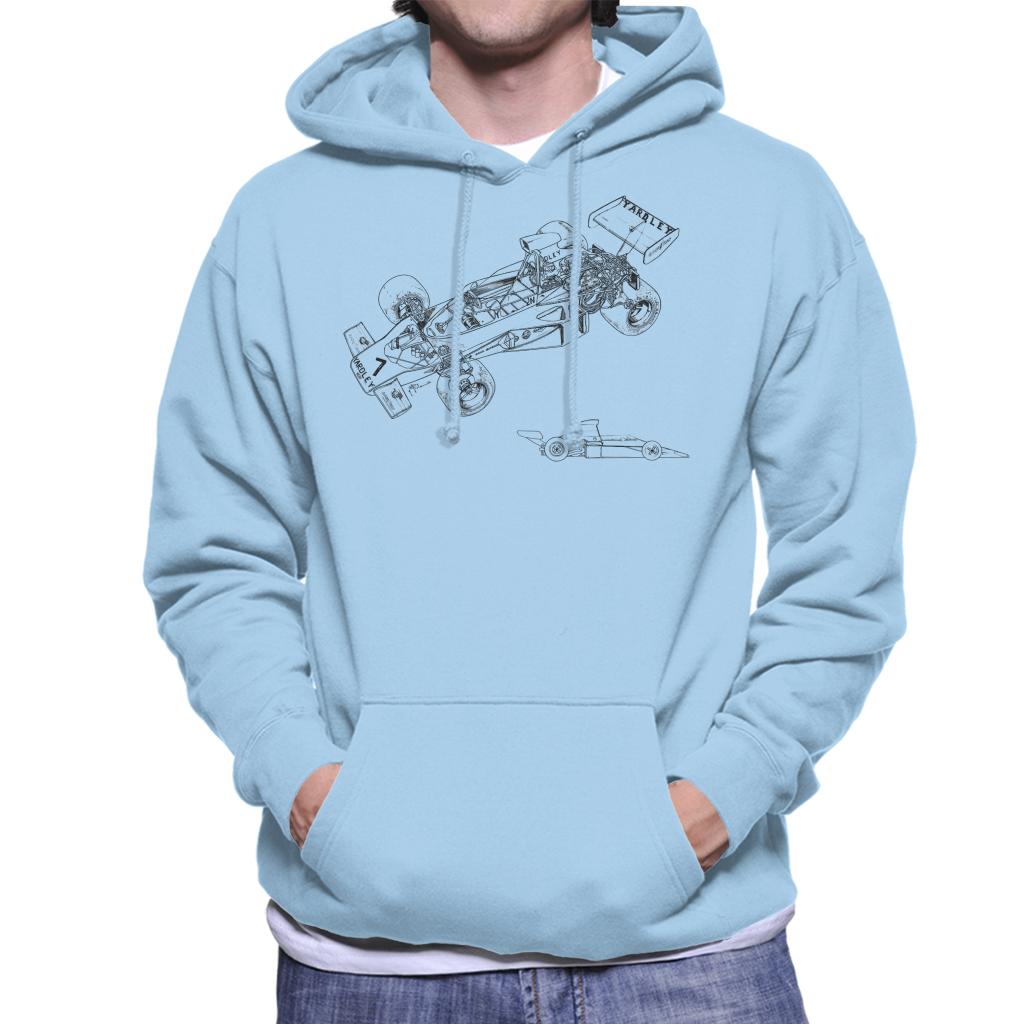 Motorsport Images McLaren M23 1973 Diagram Men's Hooded Sweatshirt-ALL + EVERY