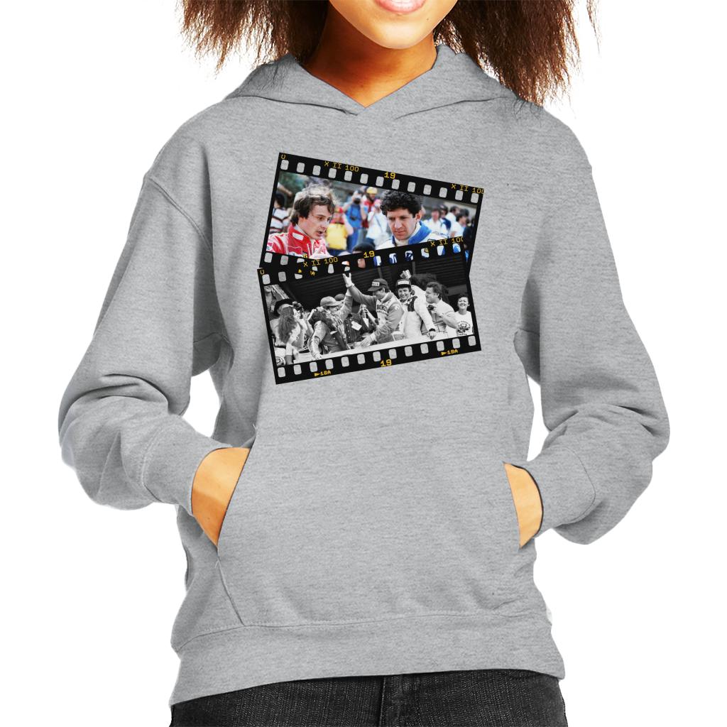 Motorsport Images Gilles Villeneuve & Jody Scheckter Photo Reel Kids Hooded Sweatshirt-ALL + EVERY