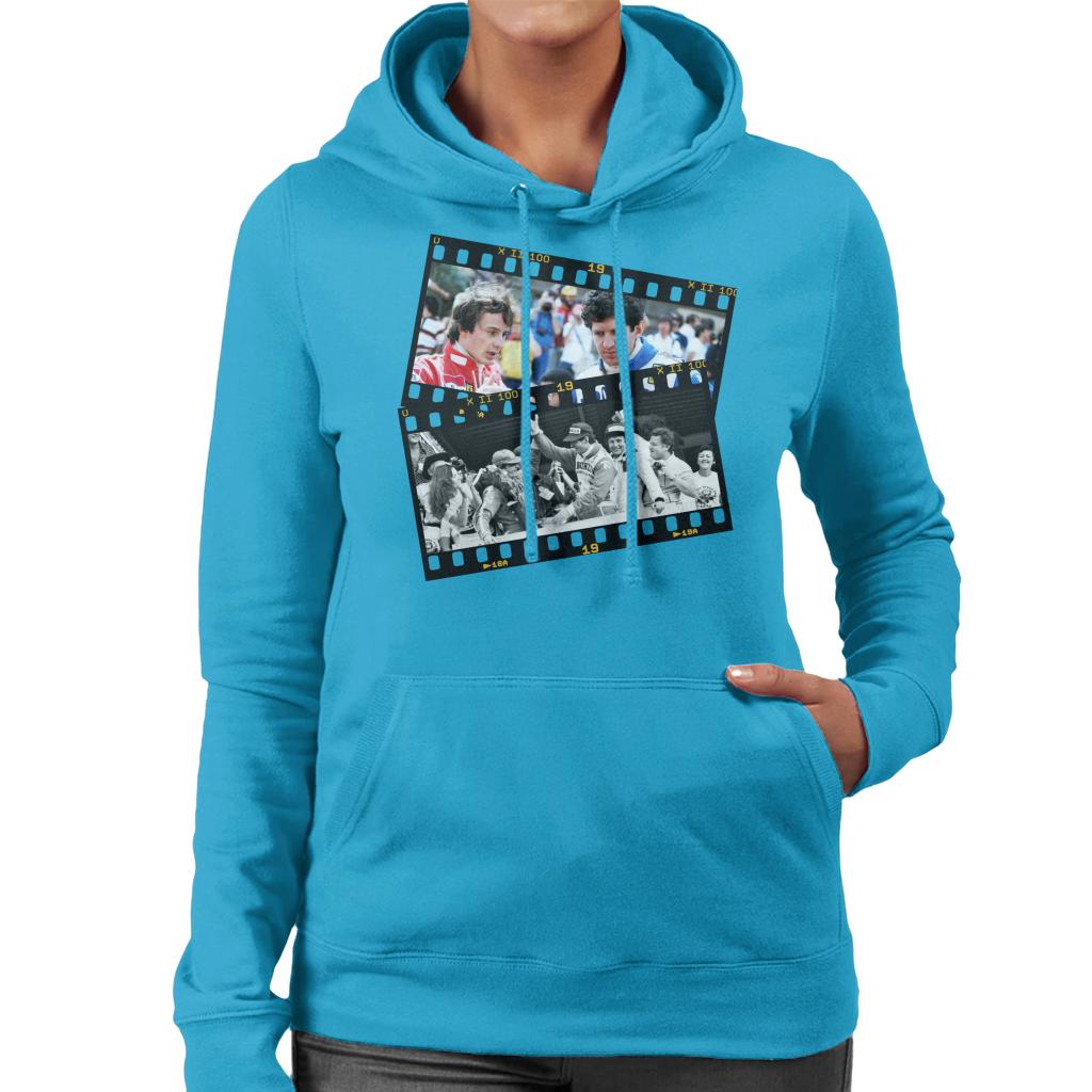 Motorsport Images Gilles Villeneuve & Jody Scheckter Photo Reel Women's Hooded Sweatshirt-ALL + EVERY