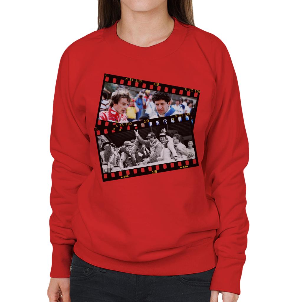 Motorsport Images Gilles Villeneuve & Jody Scheckter Photo Reel Women's Sweatshirt-ALL + EVERY