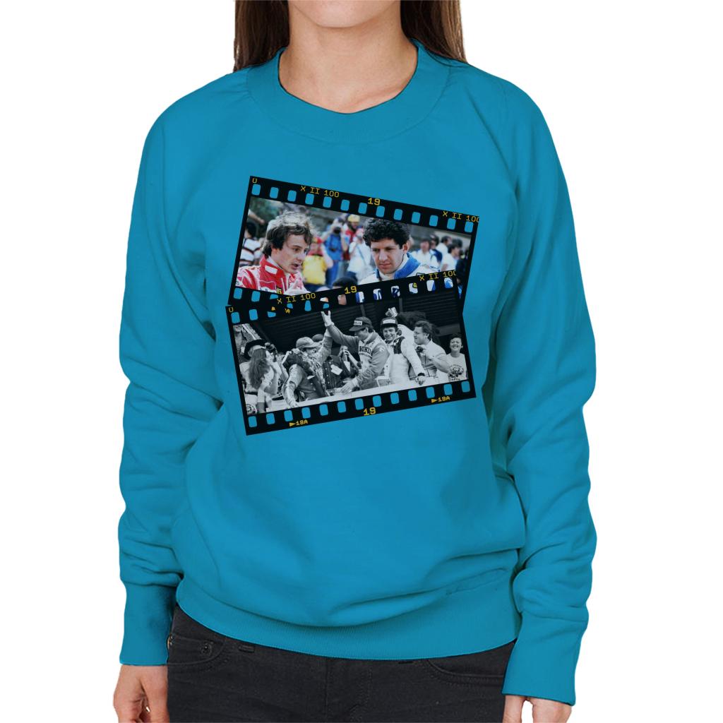 Motorsport Images Gilles Villeneuve & Jody Scheckter Photo Reel Women's Sweatshirt-ALL + EVERY