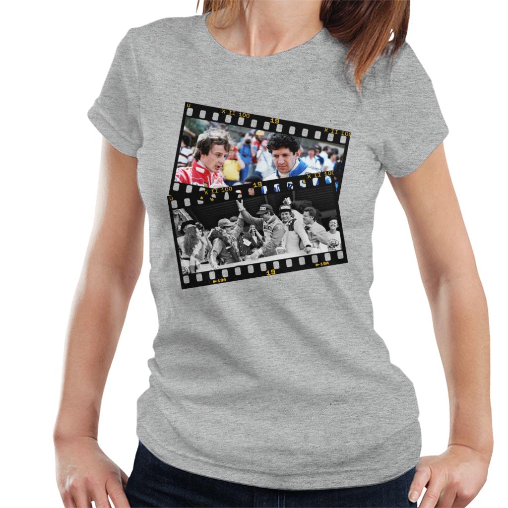 Motorsport Images Gilles Villeneuve & Jody Scheckter Photo Reel Women's T-Shirt-ALL + EVERY