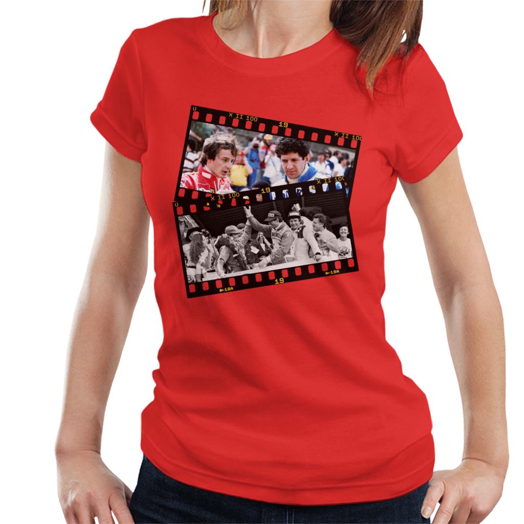 Motorsport Images Gilles Villeneuve & Jody Scheckter Photo Reel Women's T-Shirt-ALL + EVERY