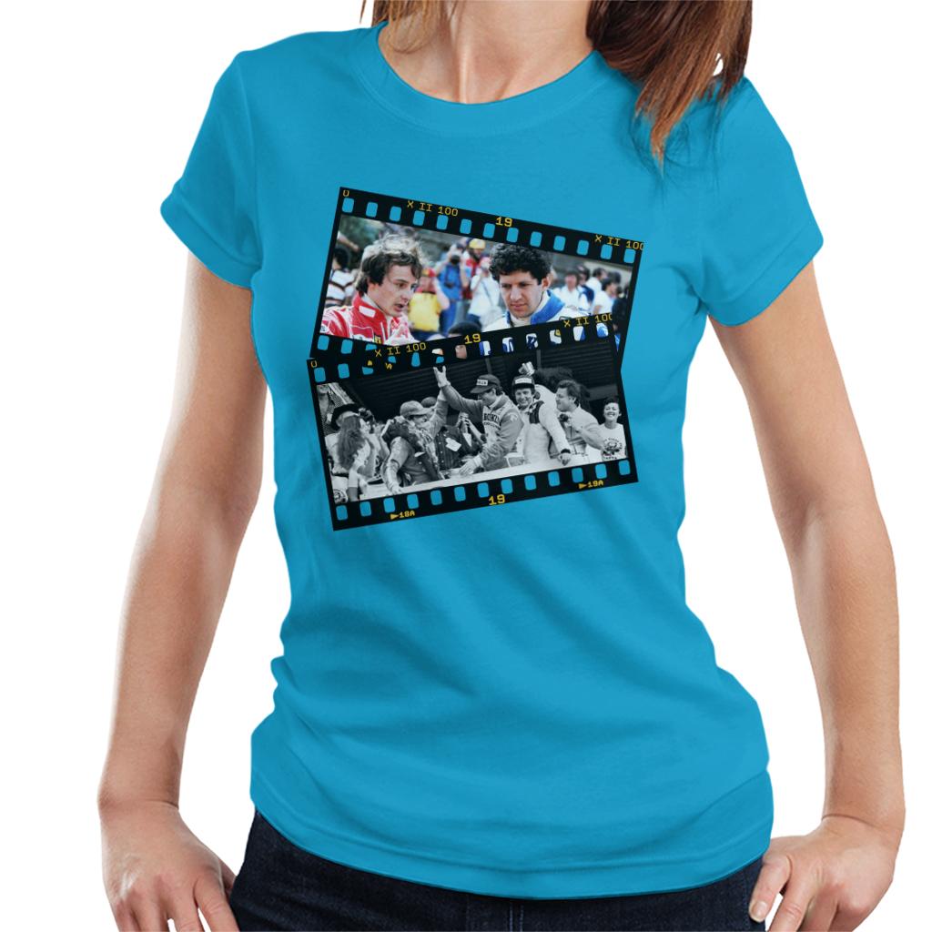 Motorsport Images Gilles Villeneuve & Jody Scheckter Photo Reel Women's T-Shirt-ALL + EVERY