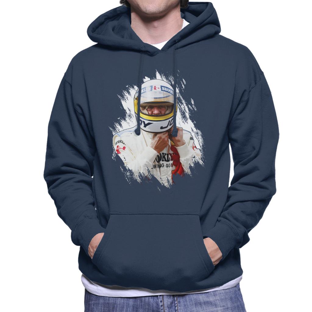 Motorsport Images Jody Scheckter Italian GP Helmet Men's Hooded Sweatshirt-ALL + EVERY