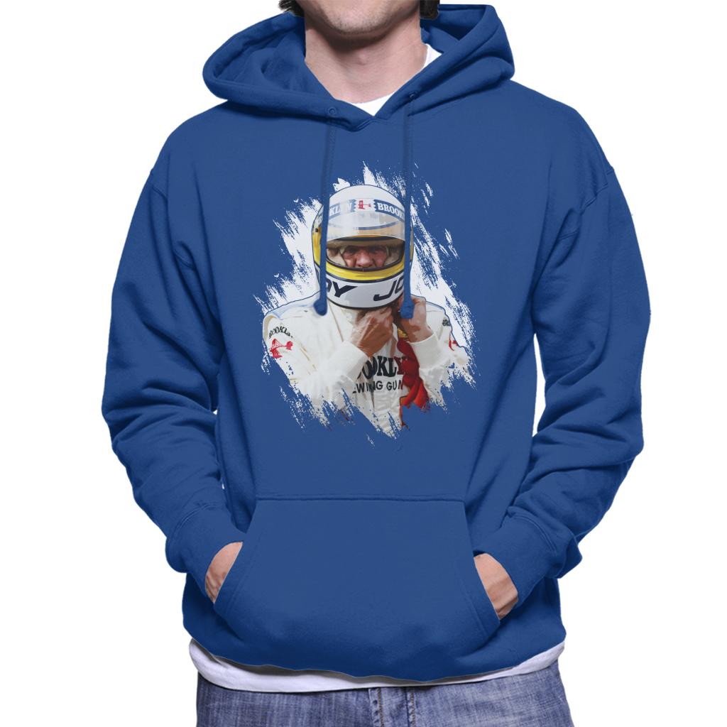 Motorsport Images Jody Scheckter Italian GP Helmet Men's Hooded Sweatshirt-ALL + EVERY