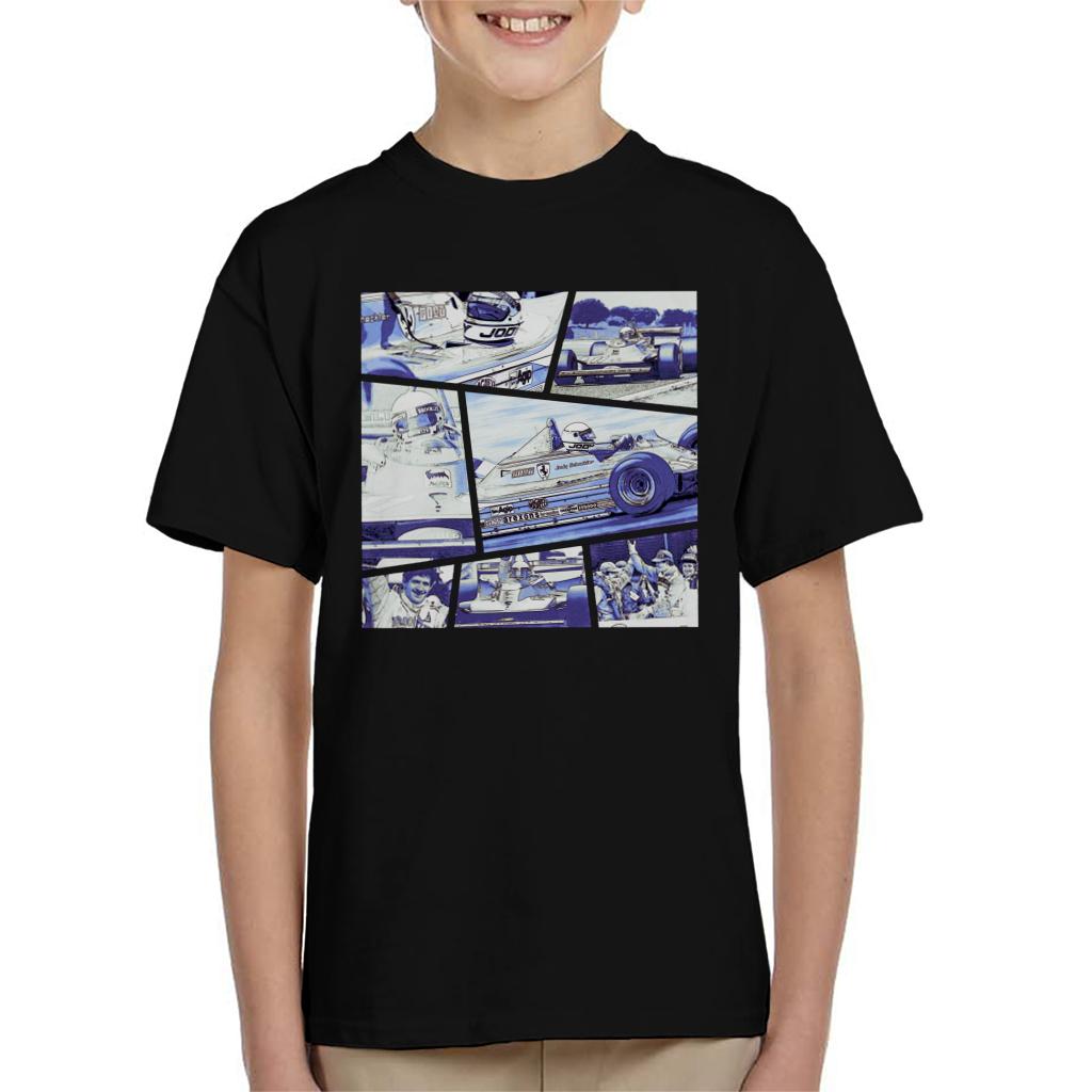 Motorsport Images Jody Scheckter Montage Kids T-Shirt-ALL + EVERY