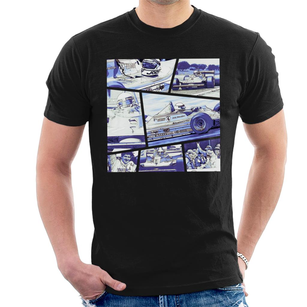 Motorsport Images Jody Scheckter Montage Men's T-Shirt-ALL + EVERY