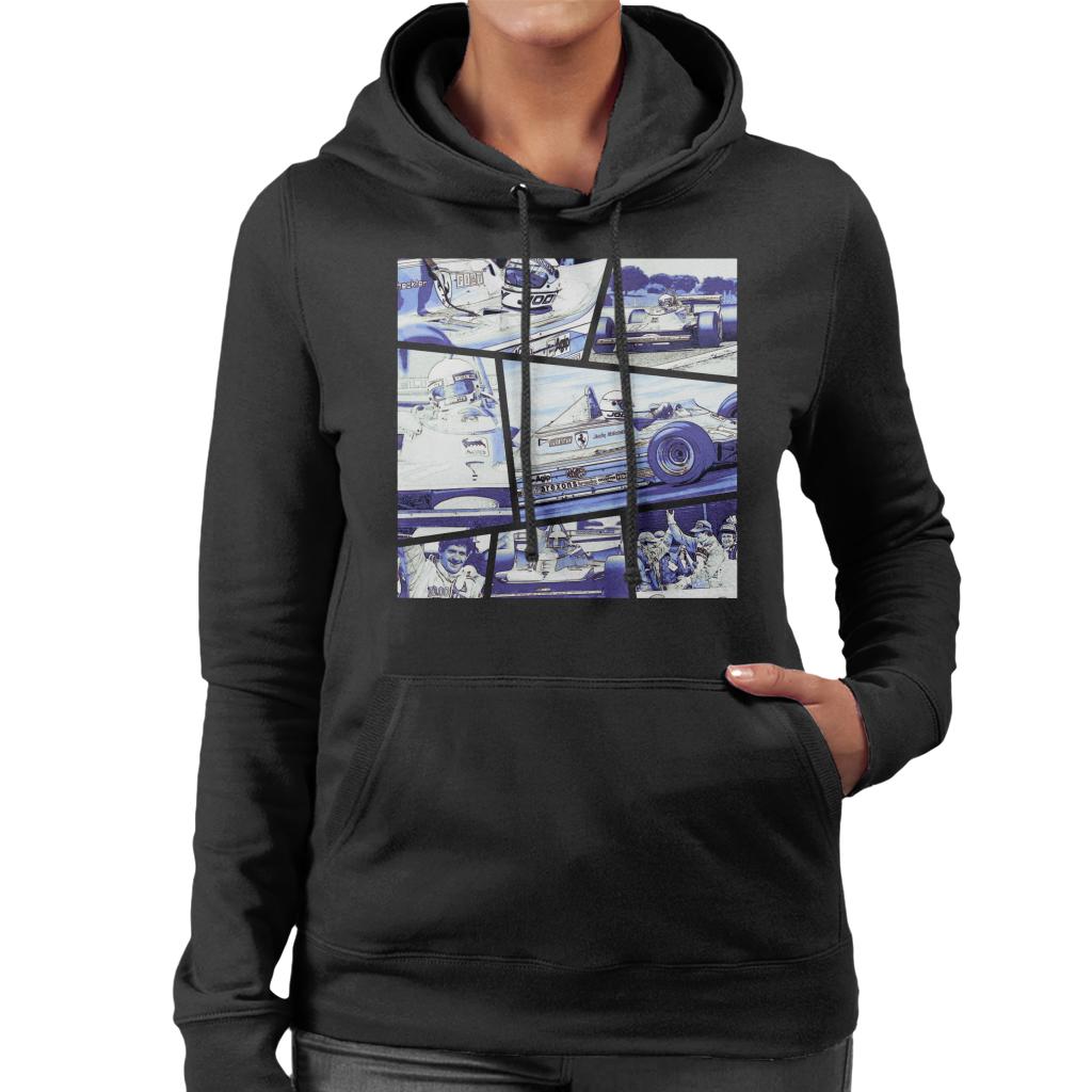 Motorsport Images Jody Scheckter Montage Women's Hooded Sweatshirt-ALL + EVERY