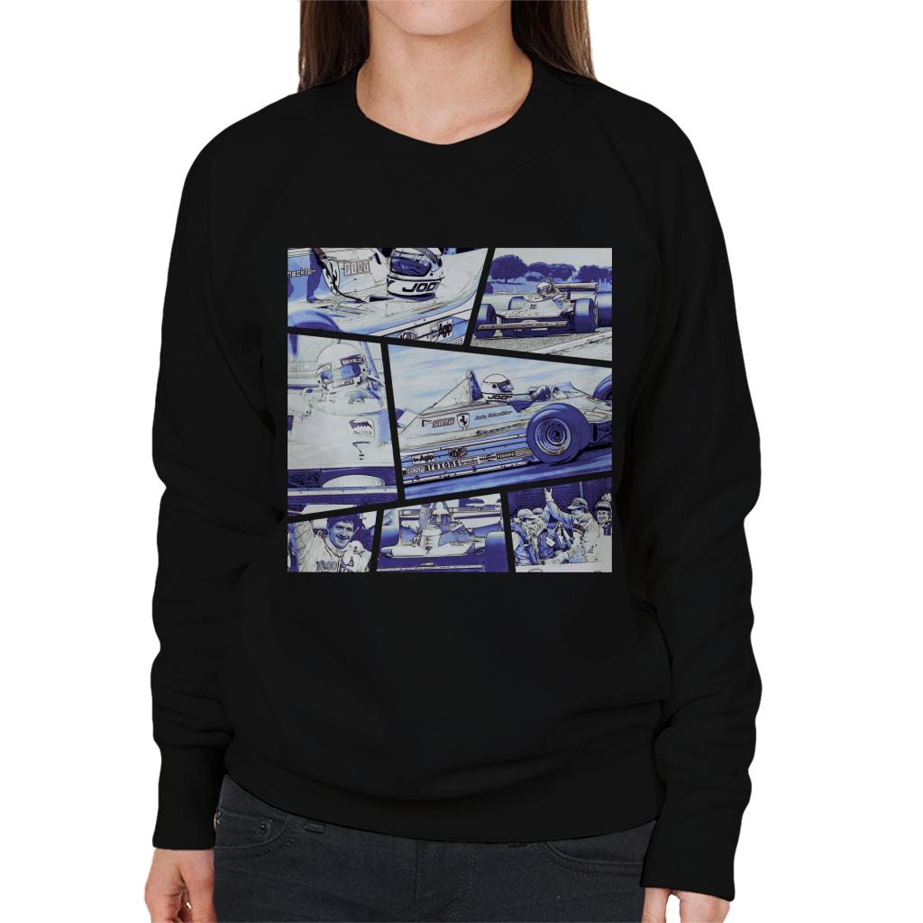 Motorsport Images Jody Scheckter Montage Women's Sweatshirt-ALL + EVERY