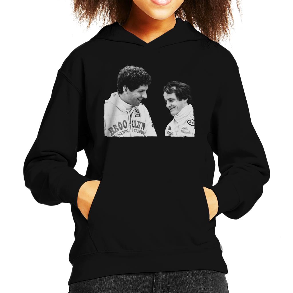 Motorsport Images Villeneuve & Scheckter Silverstone 1979 Kids Hooded Sweatshirt-ALL + EVERY