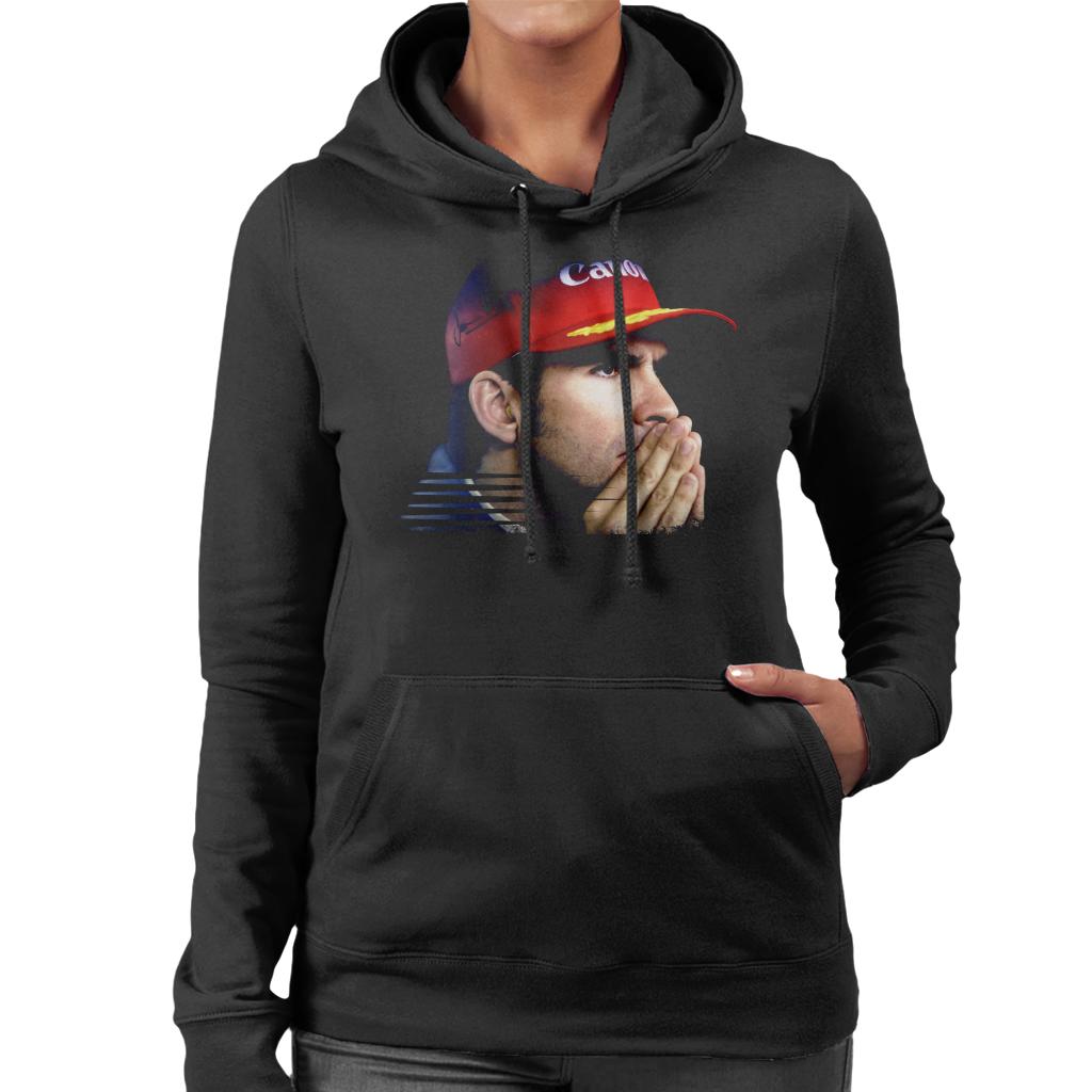 Motorsport Images Damon Hill Tense Women's Hooded Sweatshirt-ALL + EVERY